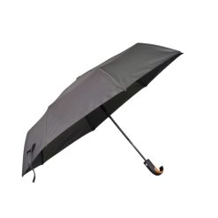 Черен мъжки сгъваем автоматичен чадър с калъф